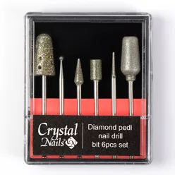   Crystal Nails Pedikűr gyémánt frézer fej - Hat darabos készlet 2216