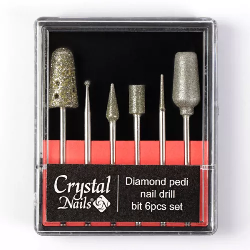Crystal Nails Pedikűr gyémánt frézer fej - Hat darabos készlet 2216