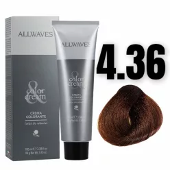 Allwaves Color&Creme hajfesték 100ml 4.36