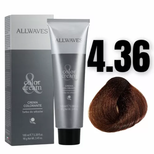 Allwaves Color&Creme hajfesték 100ml 4.36