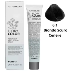   Puring Flory Color ammóniamentes hajfesték 100ml 6.1 sötét szőke hamvas