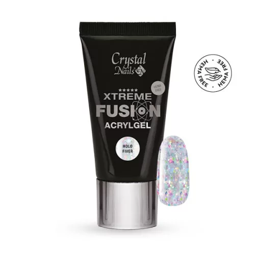 Crystal Nails HEMA Free Xtreme Fusion AcrylGel - Holo Fiver 27ml (30g) 119426
