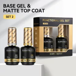   Born Pretty PRO Technikai szett - No.02 - Base Coat + Matt Top Coat - 2x15 ml