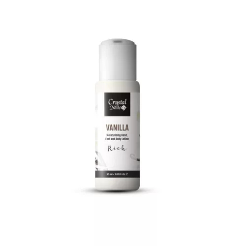 Crystal Nails Moisturising Hand, Foot and Body Lotion - Vanilla Lotion - Rich 30ml 116123
