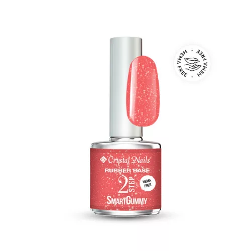 Crystal Nails 2S HEMA Free SmartGummy Rubber base gel - Nr17 Sunshine Flamingo 8ml 119028