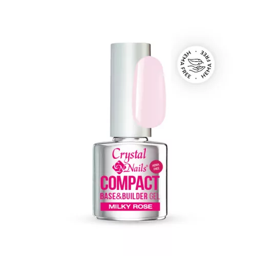 Crystal Nails Compact Base gel HEMA Free - Milky rose 4ml 118969 