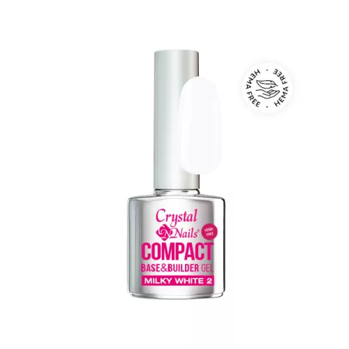 Crystal Nails Compact Base Gel HEMA Free - Milky white 2 8ml 118981