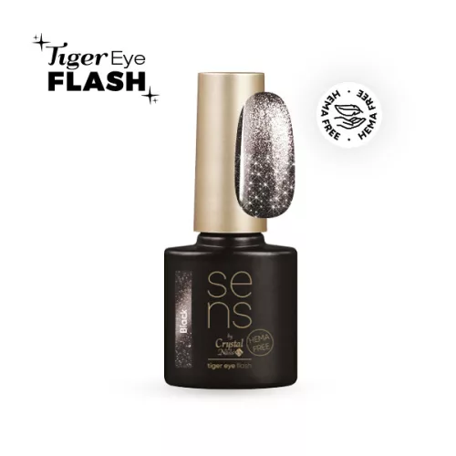 Crystal Nails SENS Tiger Eye Flash - Black 4ml 119200