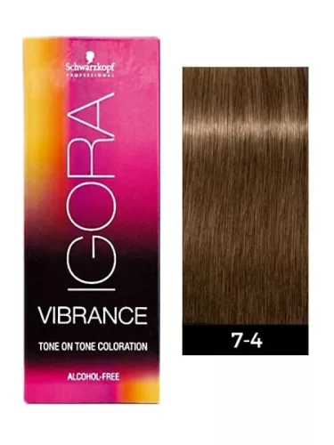Igora Vibrance tartós hajszínező 60ml 7-4