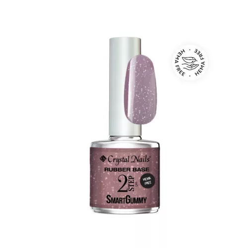 Crystal Nails 2S SmartGummy HEMA Free Rubber base gel - Nr07 Shimmer mauve 8ml 119147
