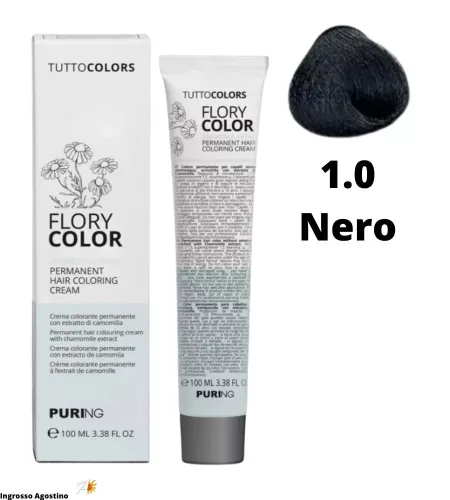 Puring Flory Color ammóniamentes hajfesték 100ml 1.0 fekete