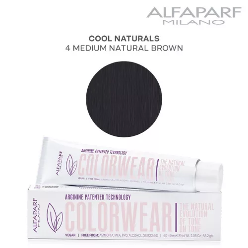 Alfaparf Colorwear hajszínező 60ml 4 közép természetes barna