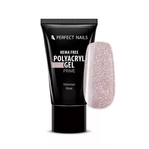 Perfect Nails PolyAcryl Gel Prime - Hema Free Tubusos Polygel - Shimmer Rose 30g PNZ4125