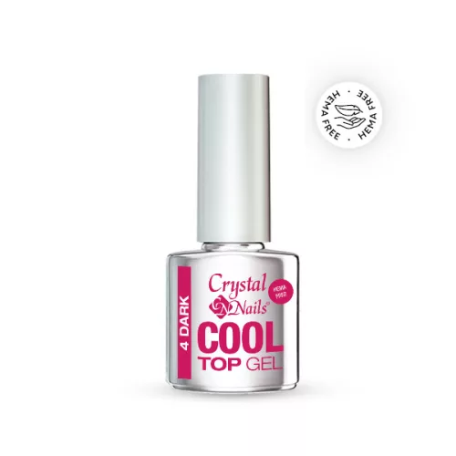 Crystal Nails Cool Top Gel HEMA Free 4 Dark - 4ml 119007
