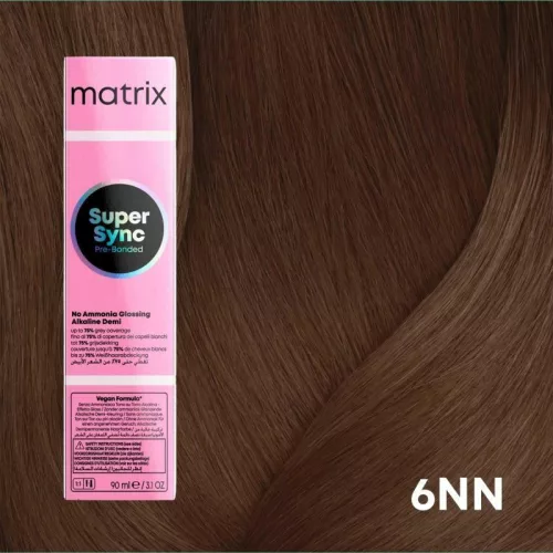 Matrix Super Sync ammóniamentes féltartós hajszínező 90ml 6NN