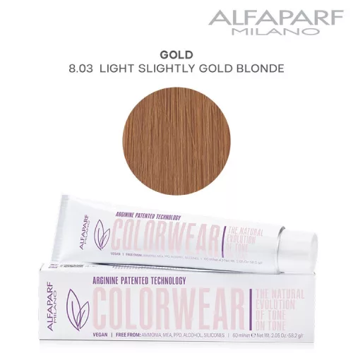 Alfaparf Color wear hajszínező 60ml 8.03 világos enyhén arany szőke