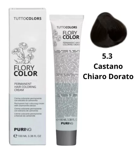 Puring Flory Color ammóniamentes hajfesték 100ml 5.3 gesztenye barna arany