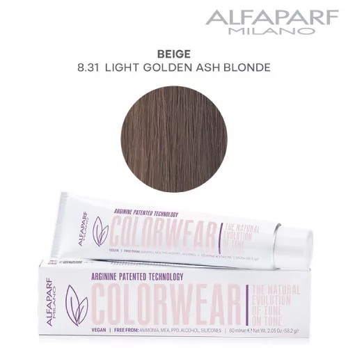 Alfaparf Colorwear hajszínező 60ml 8.31 világos arany hamu szőke