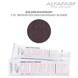   Alfaparf Colorwear hajszínező 60ml 7.35 közép arany mahagóni szőke