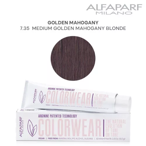 Alfaparf Colorwear hajszínező 60ml 7.35 közép arany mahagóni szőke