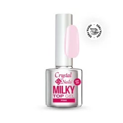 Crystal Nails HEMA Free Milky Top Gel - Pink 8ml 118138