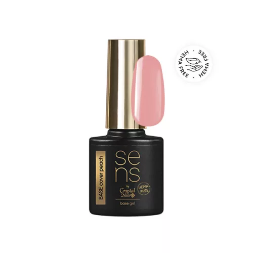 Crystal Nails SENS HEMA Free BASE gel - COVER PEACH 4ml 118956