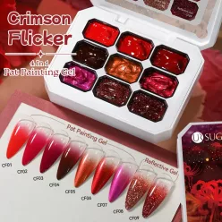   BORN PRETTY 4in1 festőzselé paletta - No.L08 - Crimson Flicker