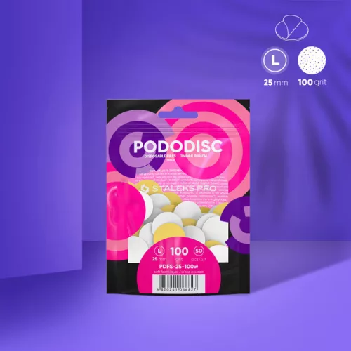 Staleks Pododisc öntapadó pedikűr csiszolókorong 50db-os L 100 szemcseméret PDFS-25-100w