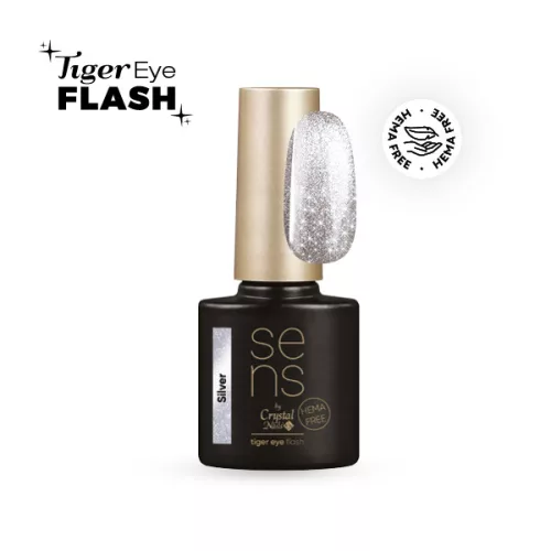 Crystal Nails SENS Tiger Eye Flash - Silver 4ml 119202
