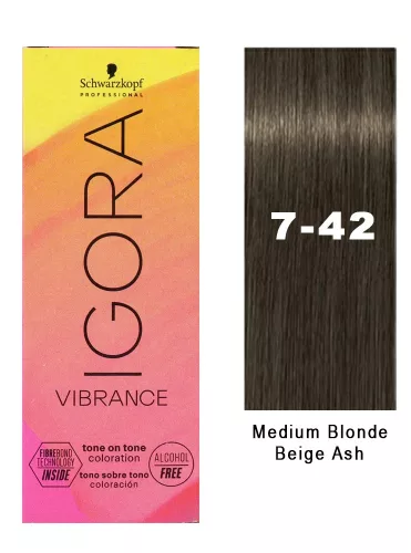 Igora Vibrance tartós hajszínező 60ml 7-42