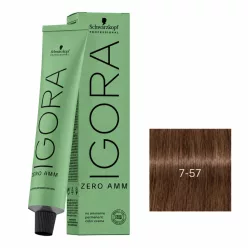 Igora Zero Amm ammóniamentes hajfesték 60 ml 7-57