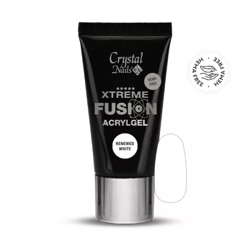 Crystal Nails HEMA Free Xtreme Fusion AcrylGel - Renewed White 27ml (30g) 119398