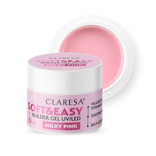 CLARESA Soft&Easy Builder Gél 45g TPO FREE - Milky Pink