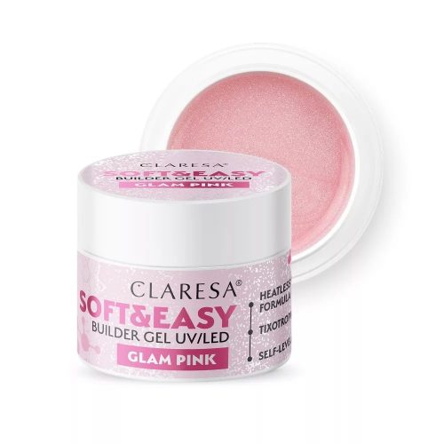 CLARESA Soft&Easy Builder Gél 45g TPO FREE - Glam Pink