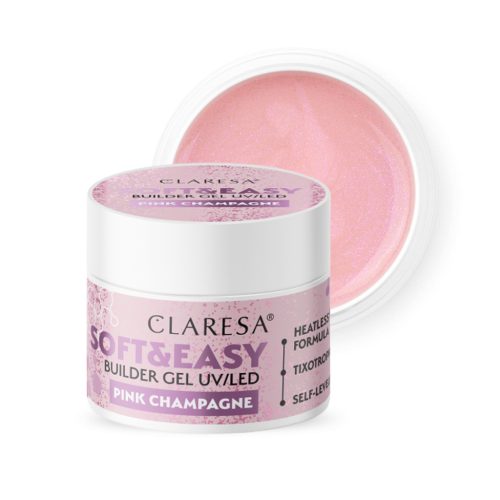 CLARESA Soft&Easy Builder Gél 45g TPO FREE - Pink Champagne / Blinking Pink