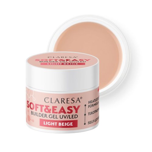 CLARESA Soft&Easy Builder Gél 45g TPO FREE - Light Beige