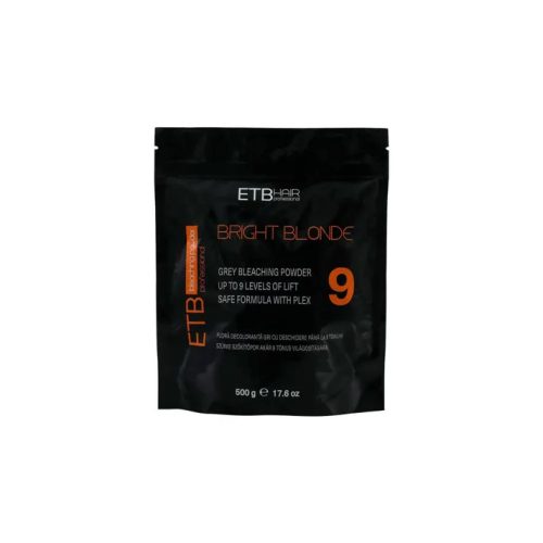 ETB Hair Professional Bright Blonde Szürke Szőkítőpor 9 Szint Világosítással 500g