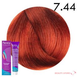   Fanola Color Hajfesték 100ml 7.44 Intenzív közép réz szőke