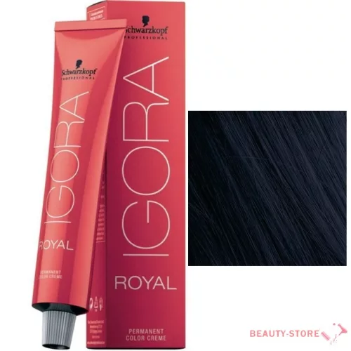 Igora Royal Hajfesték 60ml 1-1 Hamvas fekete