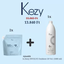   Kezy White Szőkítőpor Profi Csomag + Ajándék Involve Oxidáns