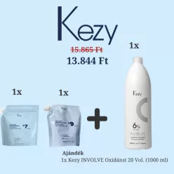   Kezy White & Blue Szőkítőpor Profi Csomag + Ajándék Involve Oxidáns