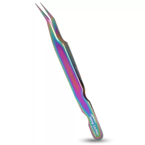 Long Lashes szempilla csipesz enyhén hajlított- multicolor, 12cm