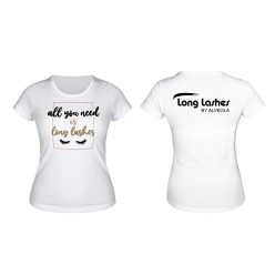 Long Lashes 'All you need' póló fehér - XL