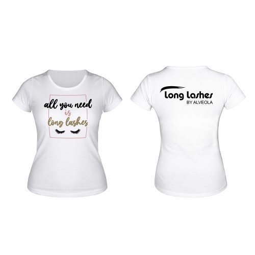 Long Lashes 'All you need' póló fehér - XL