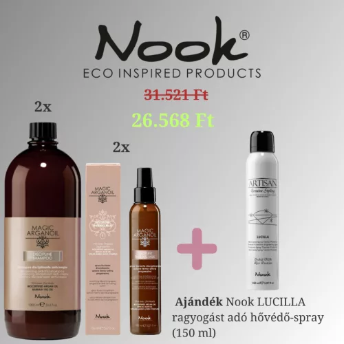 Nook Discipline Anti-Frizz Hővédő Csomag + Ajándék Lucilla Spray