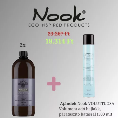 Nook Blonde Story Szőke Hajápoló Csomag + Ajándék Voluttuosa Hajlakk