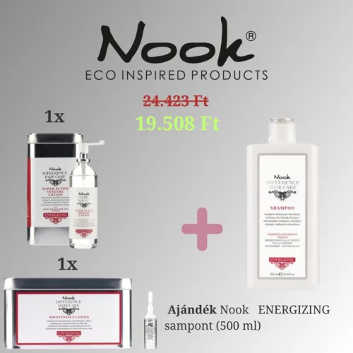 Nook Energizing Hajerősítő Fejbőrápoló Csomag + Ajándék Sampon