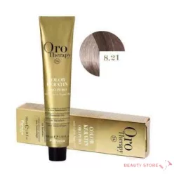   Fanola Oro Therapy Ammóniamentes Hajfesték 100ml Világos szőke lila-hamvas 8.21