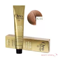   Fanola Oro Therapy Ammóniamentes Hajfesték 100ml 8.14 Nugát