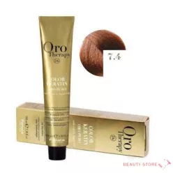   Fanola Oro Therapy Ammóniamentes Hajfesték 100ml 7.4 Közép réz szőke 